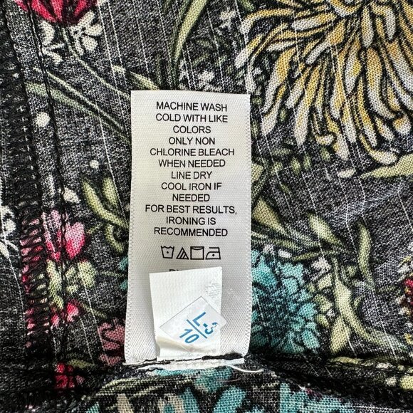 Maurices Kimono Black Lace Floral Ruffles Beach Coverup Small - Picture 7 of 10